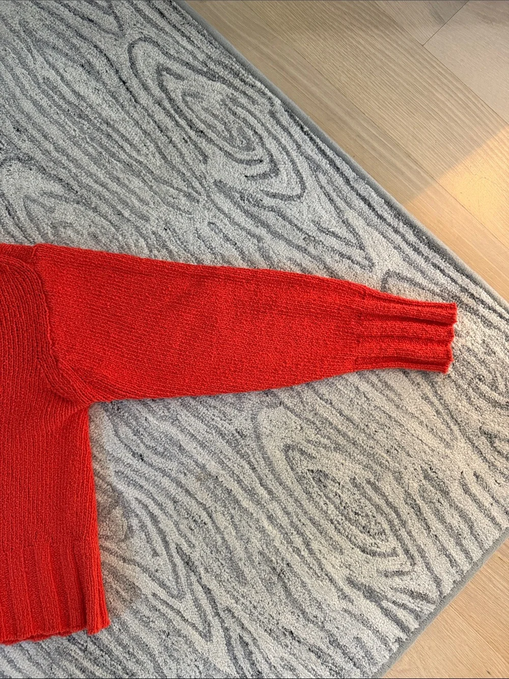J. Crew Bright Orange Cropped Crewneck Sweater
